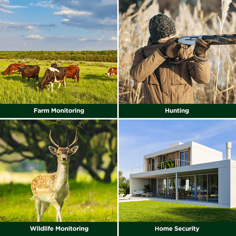 VOOPEAK TC22 4KHD Wifi Trail Camera Dual Lens Solar Powered Wildlife Game Deer Camera