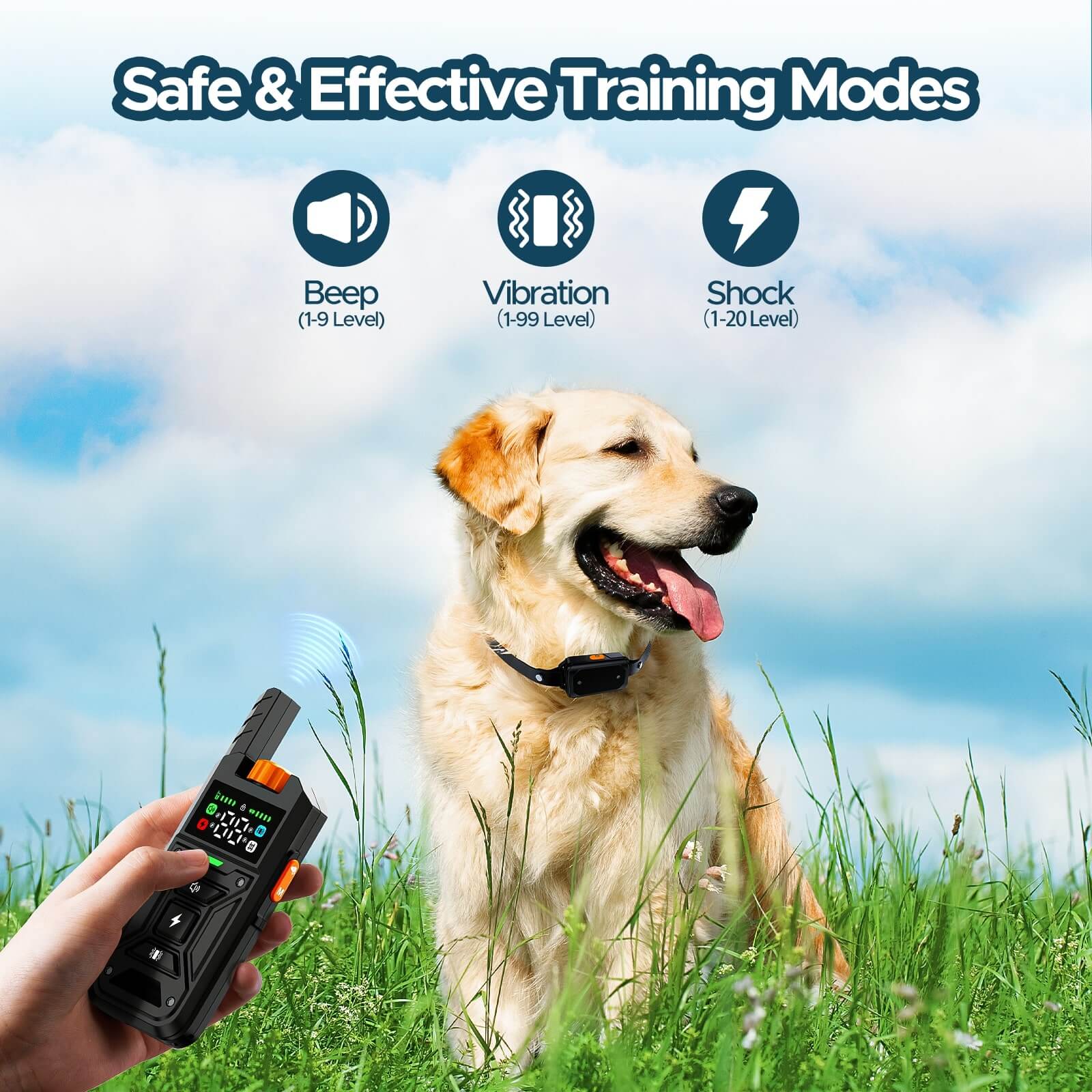 Voopeak 2-in-1 Wireless Dog Fence & Training Collar