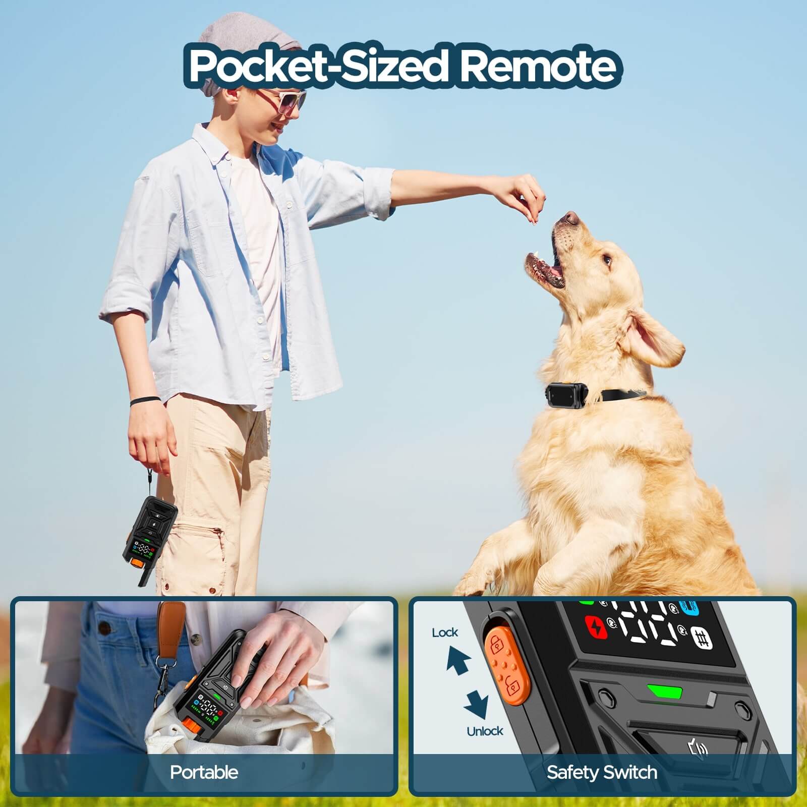 Voopeak 2-in-1 Wireless Dog Fence & Training Collar