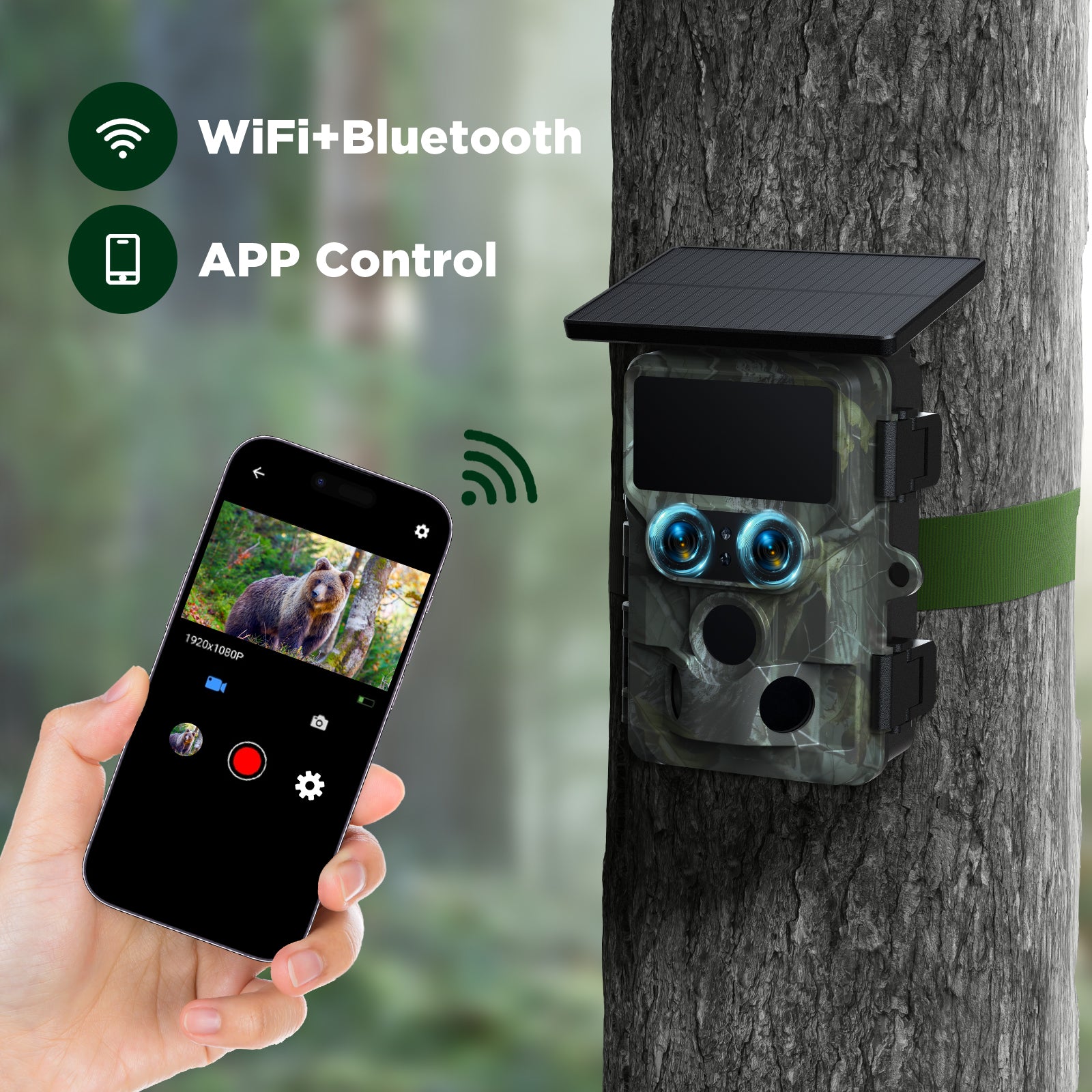 Dual Lens WiFi Solar Power Integrated Trail Camera