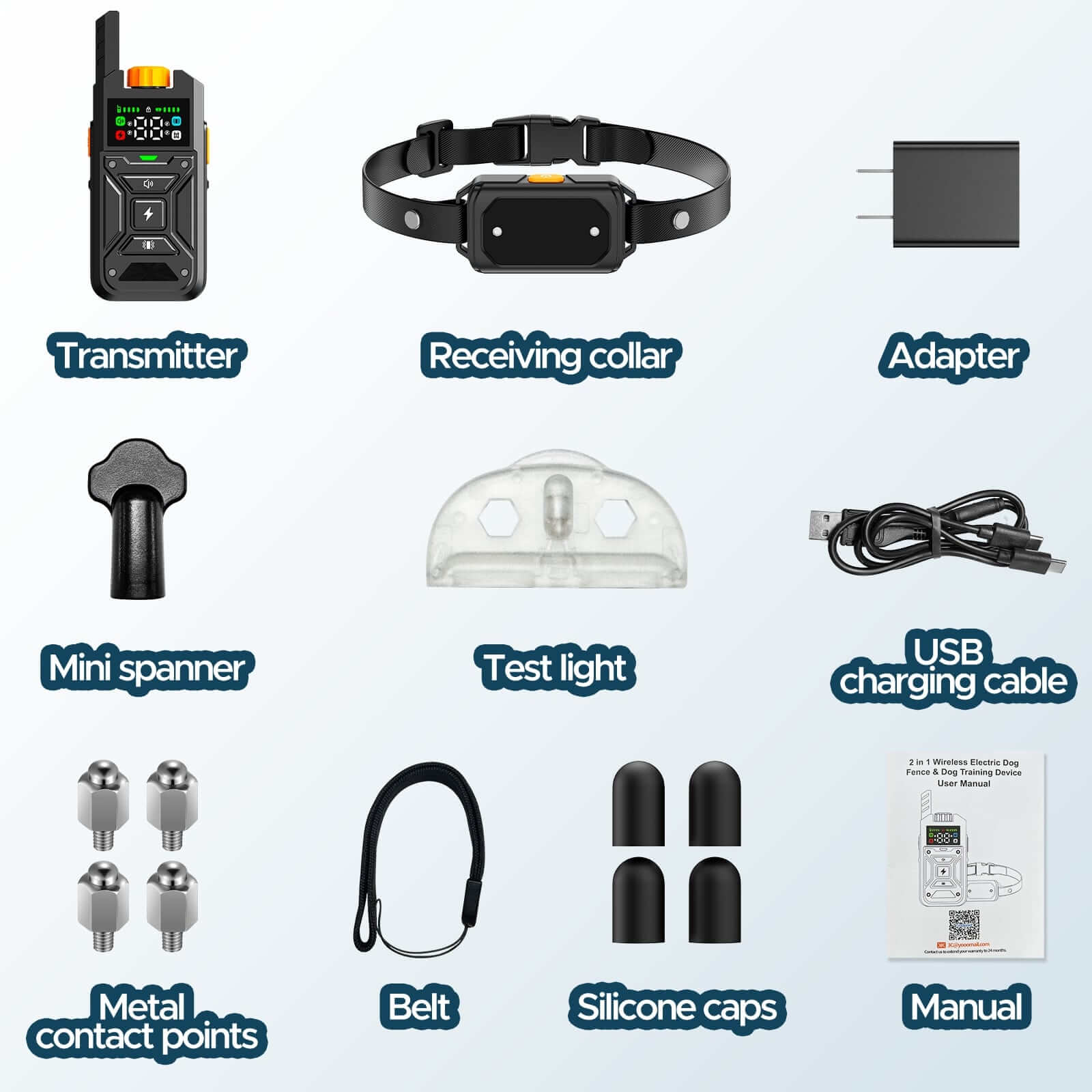 Voopeak 2-in-1 Wireless Dog Fence & Training Collar