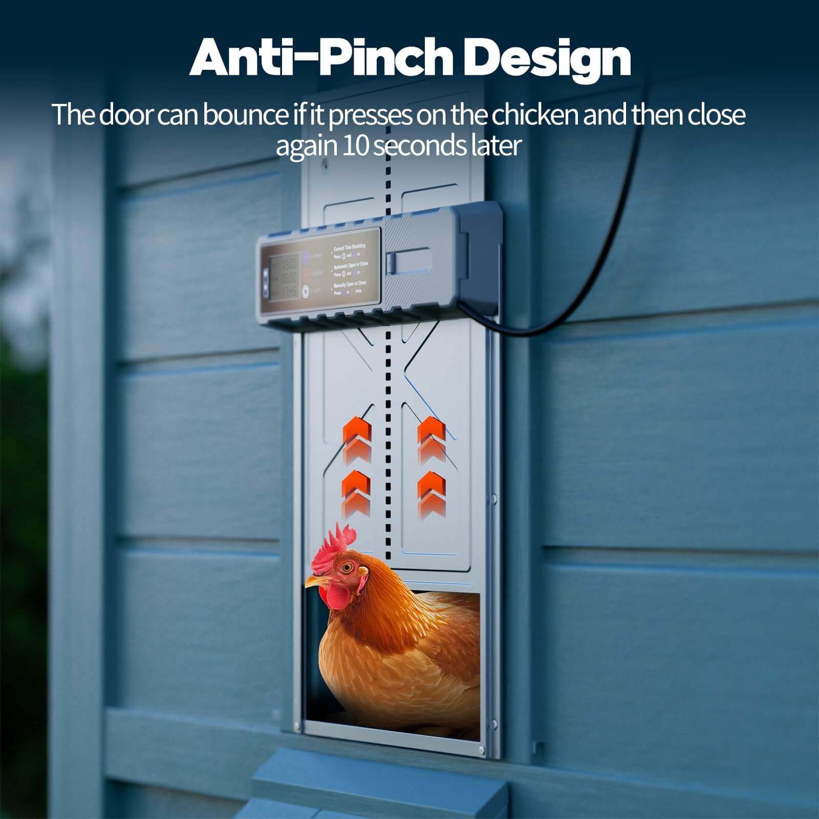VOOPEAK CD01 Automatic Chicken Coop Door with LCD Display