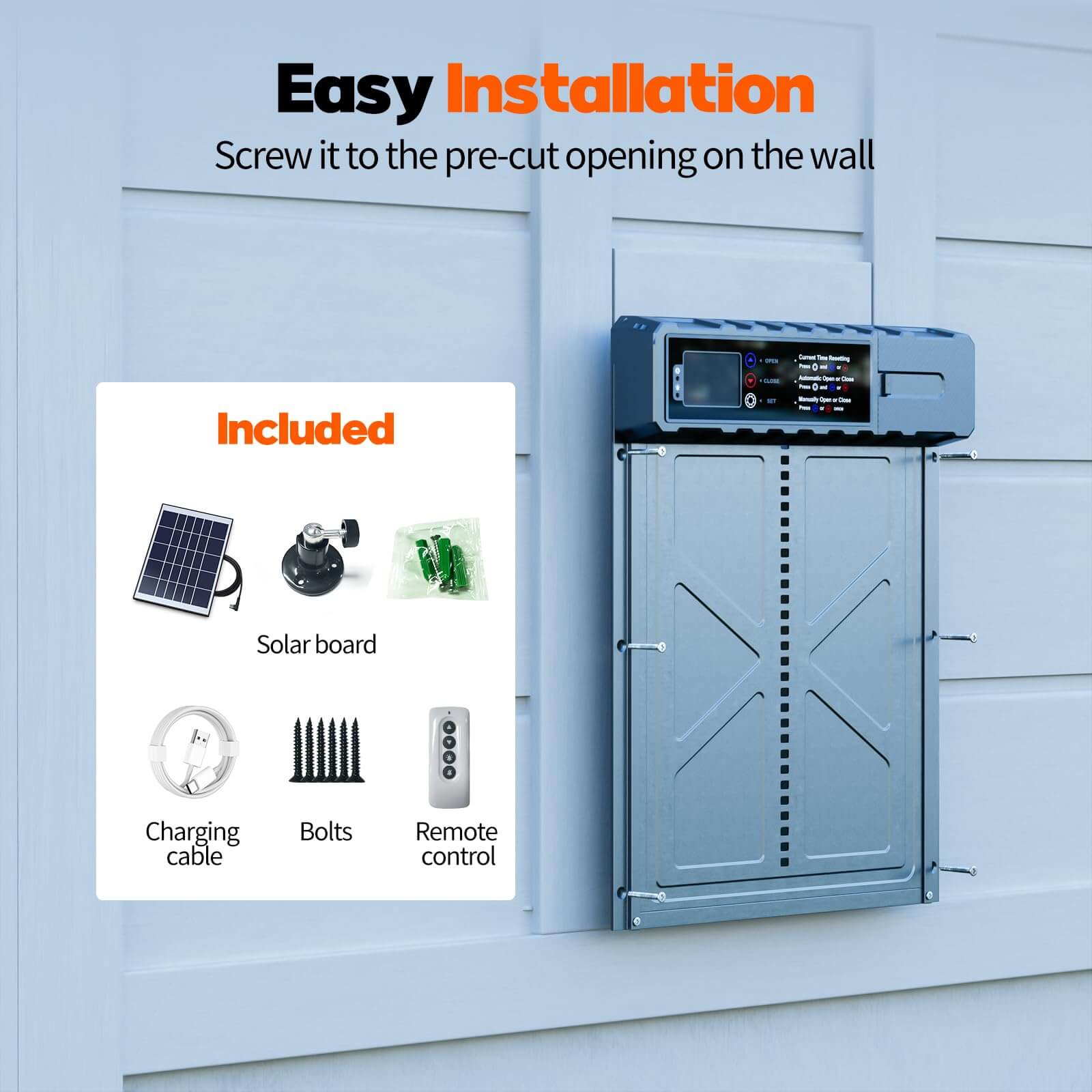 VOOPEAK CD01 Automatic Chicken Coop Door with LCD Display