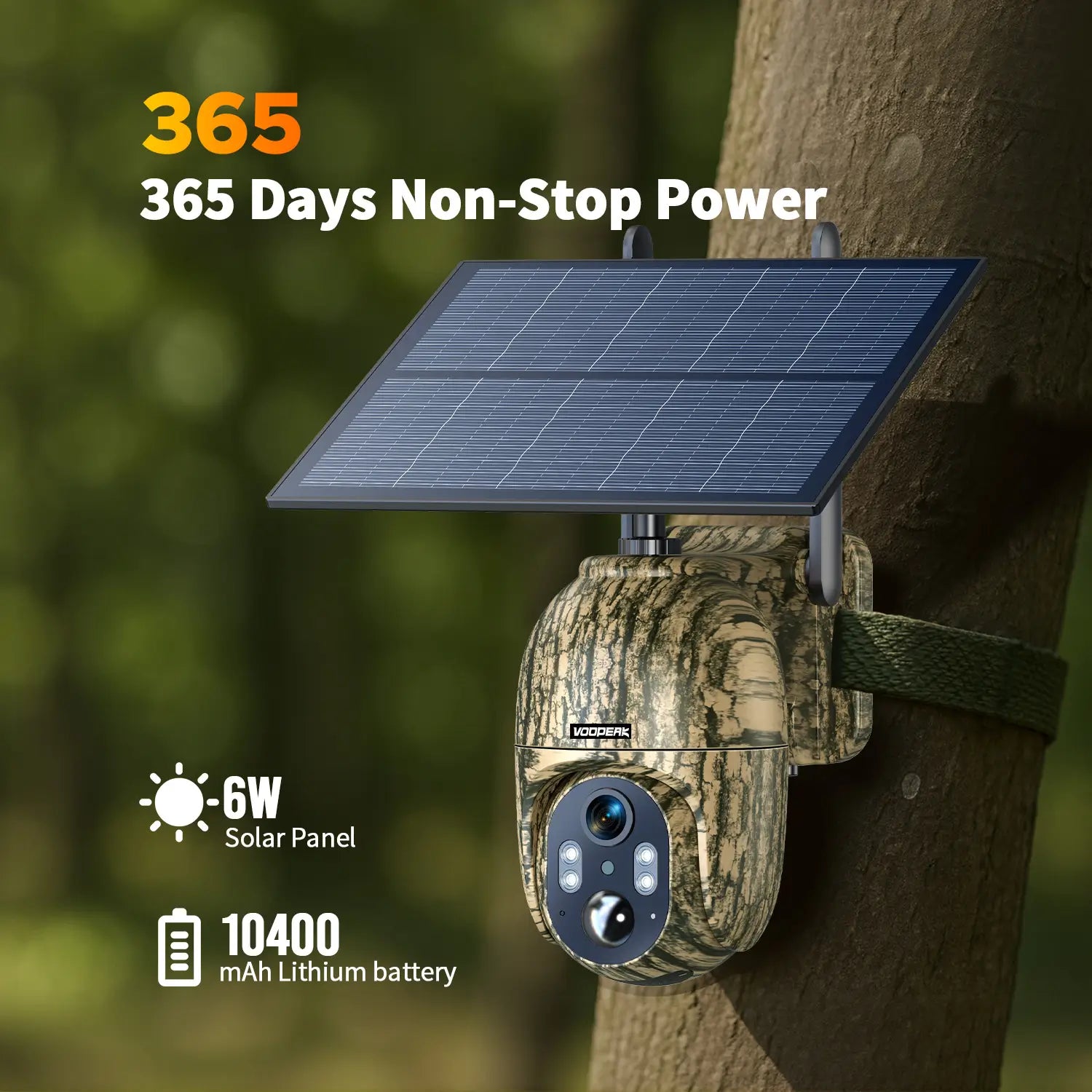 Voopeak 360 Degree 4G Cellular Motion Activated Trail Camera with Live Feed for Hunting and Security