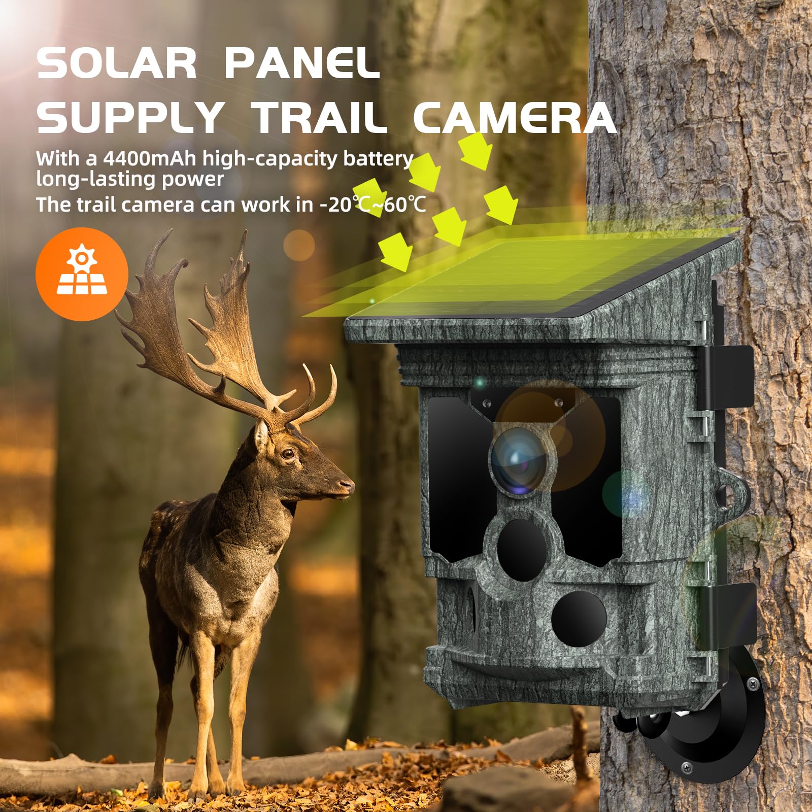 VOOPEAK TC08 4K WiFi Solar Powered 0.1s Trigger Trail Camera 2025 upgrade 100MP UHD mage