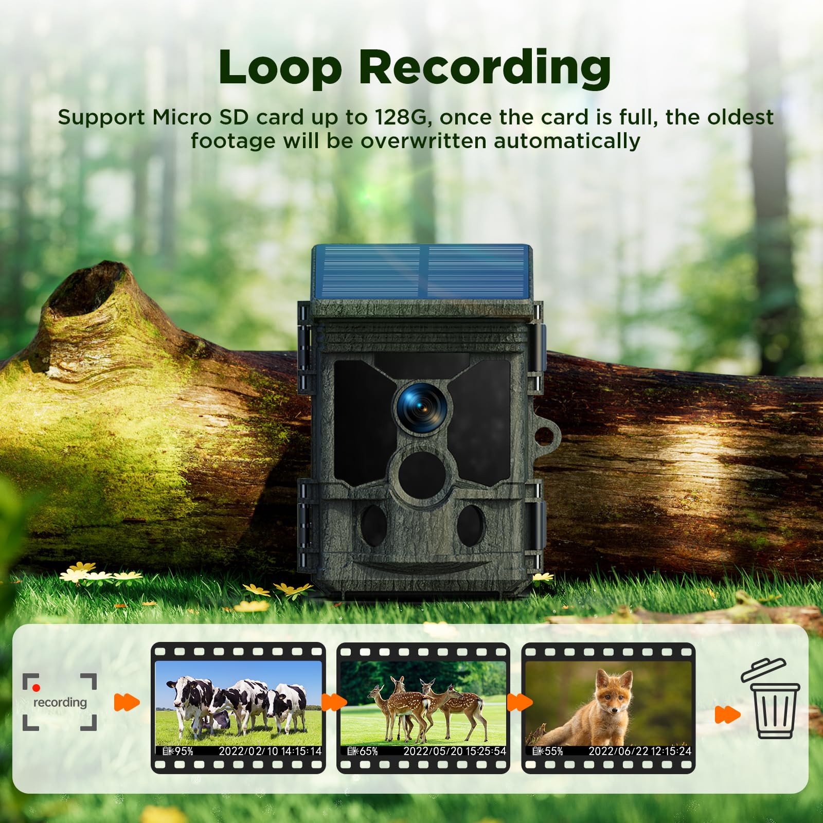 VOOPEAK TC08 4K WiFi Solar Powered 0.1s Trigger Trail Camera 2025 upgrade 100MP UHD mage