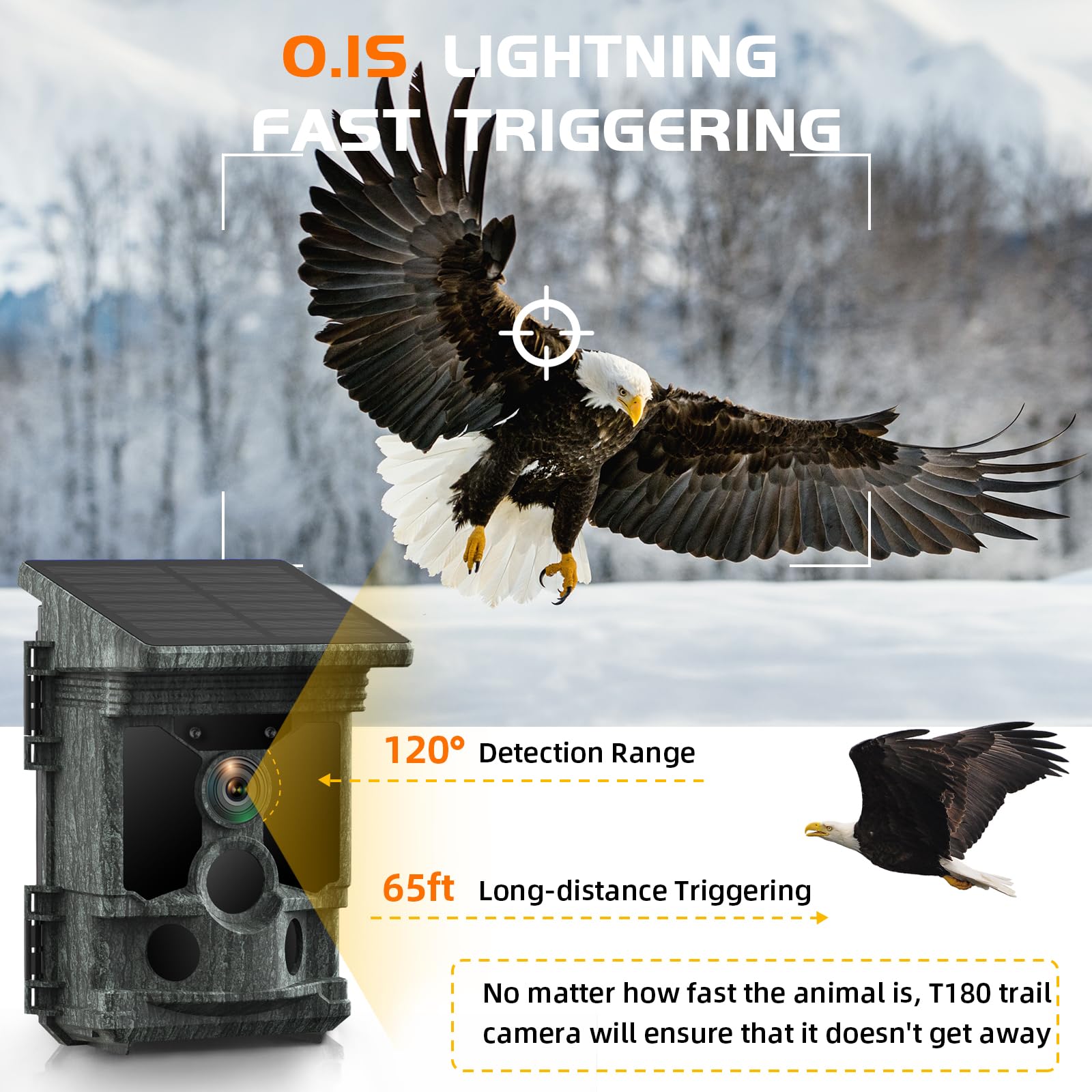 VOOPEAK TC08 4K WiFi Solar Powered 0.1s Trigger Trail Camera 2025 upgrade 100MP UHD mage