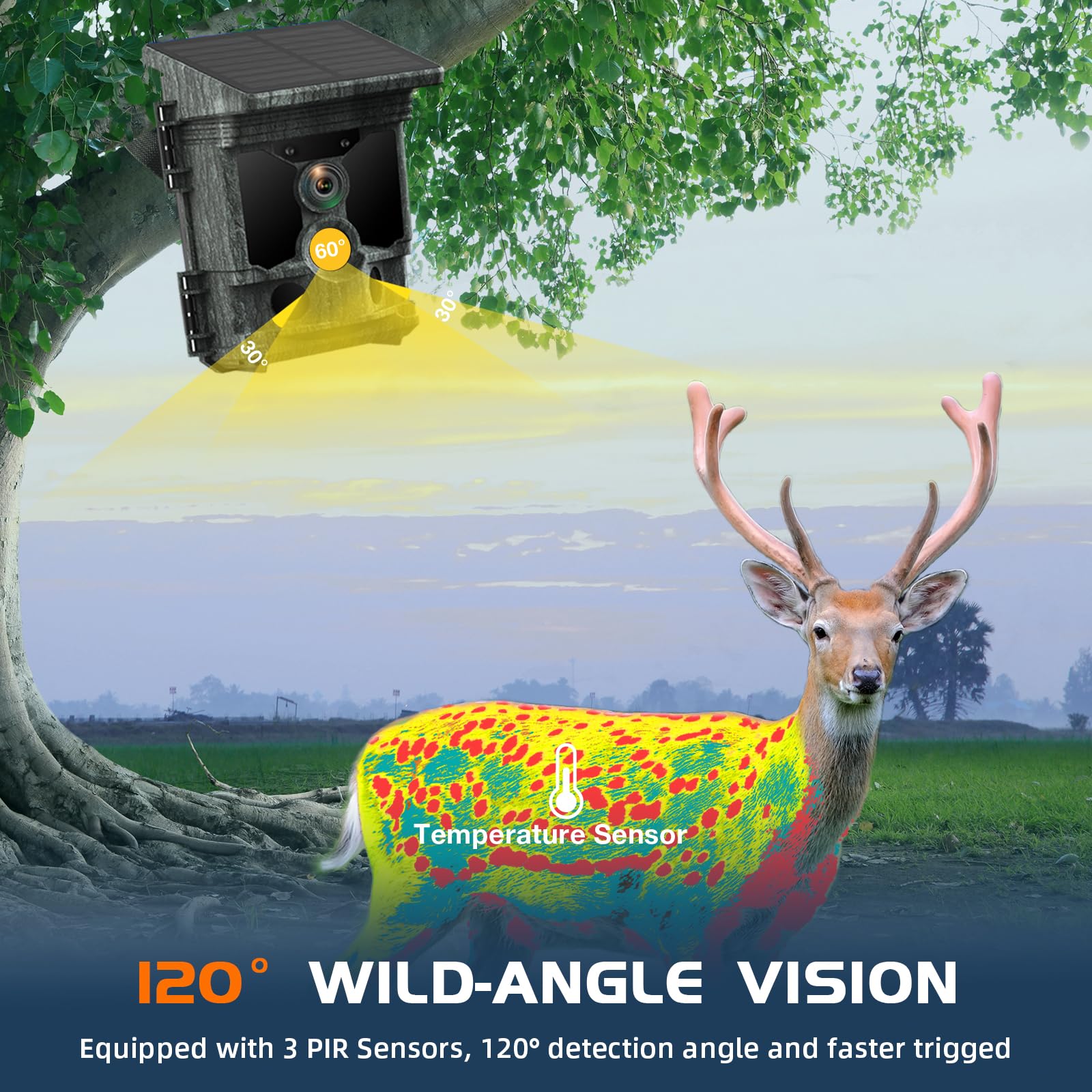 VOOPEAK TC08 4K WiFi Solar Powered 0.1s Trigger Trail Camera 2025 upgrade 100MP UHD mage