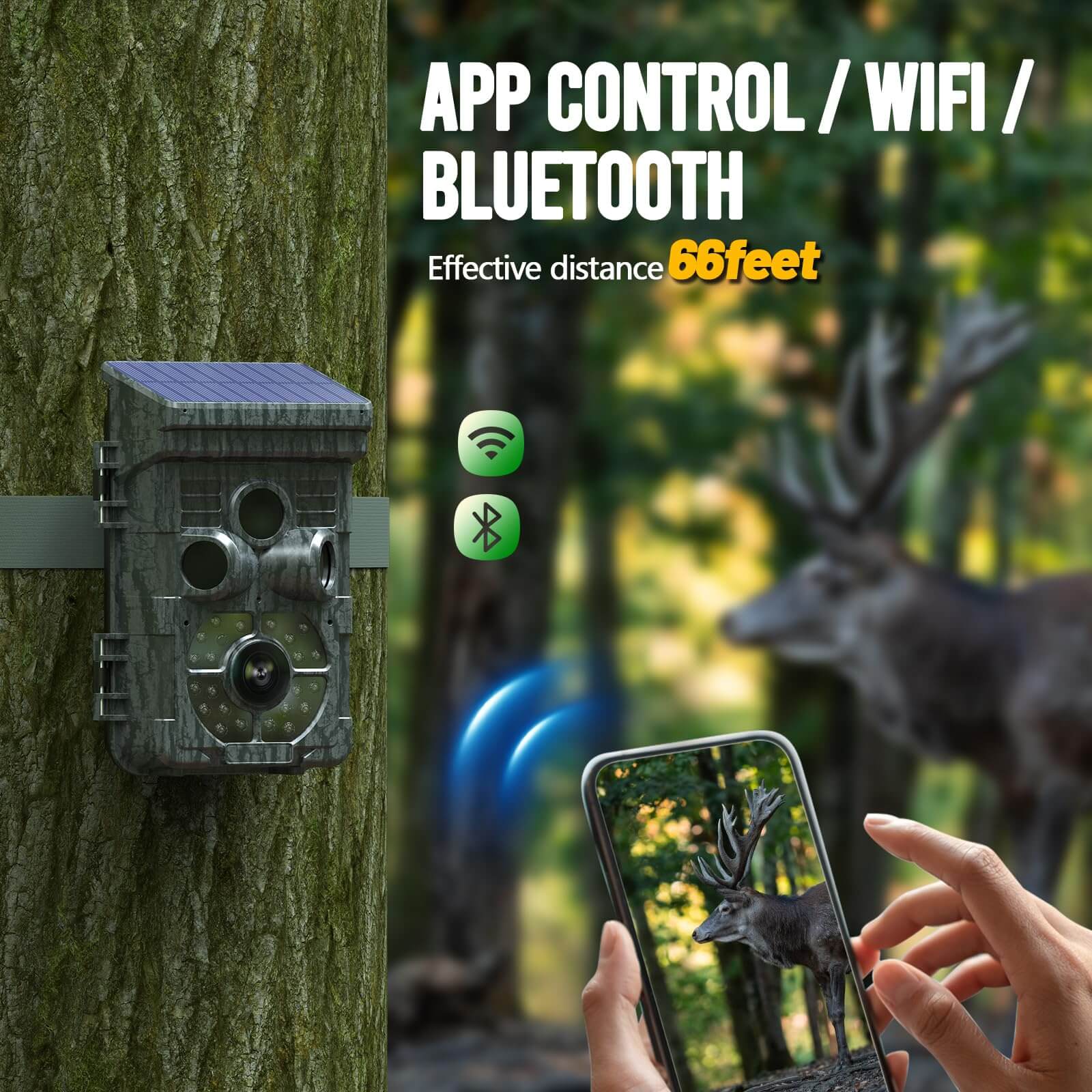 VOOPEAK TC28 Solar Powered WiFi Trail Camera with 850nm Night Vision