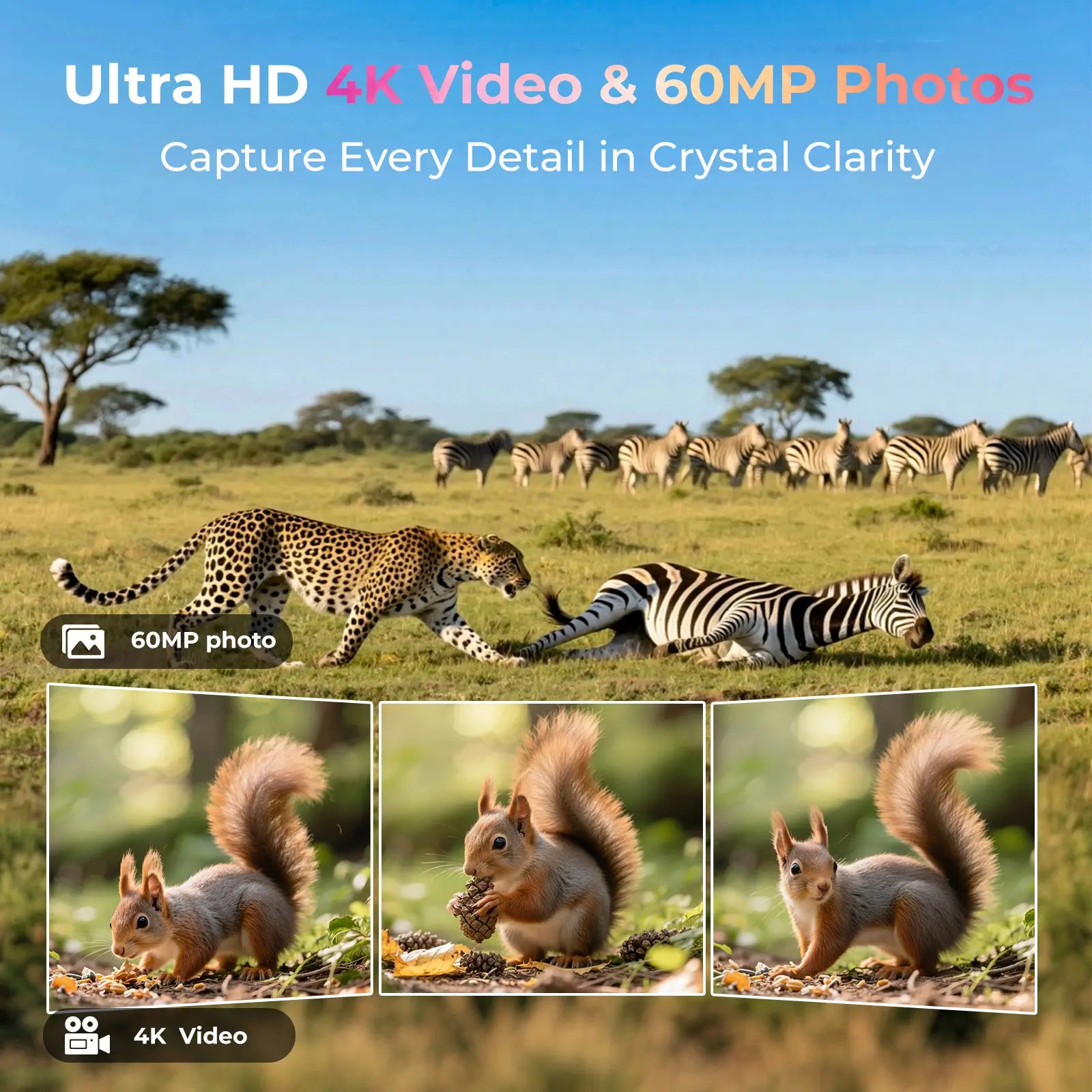VOOPEAK TC37 4K 60MP High Resolution Solar Powered Wifi Trail Camera for Hunting and Wildlife Monitoring
