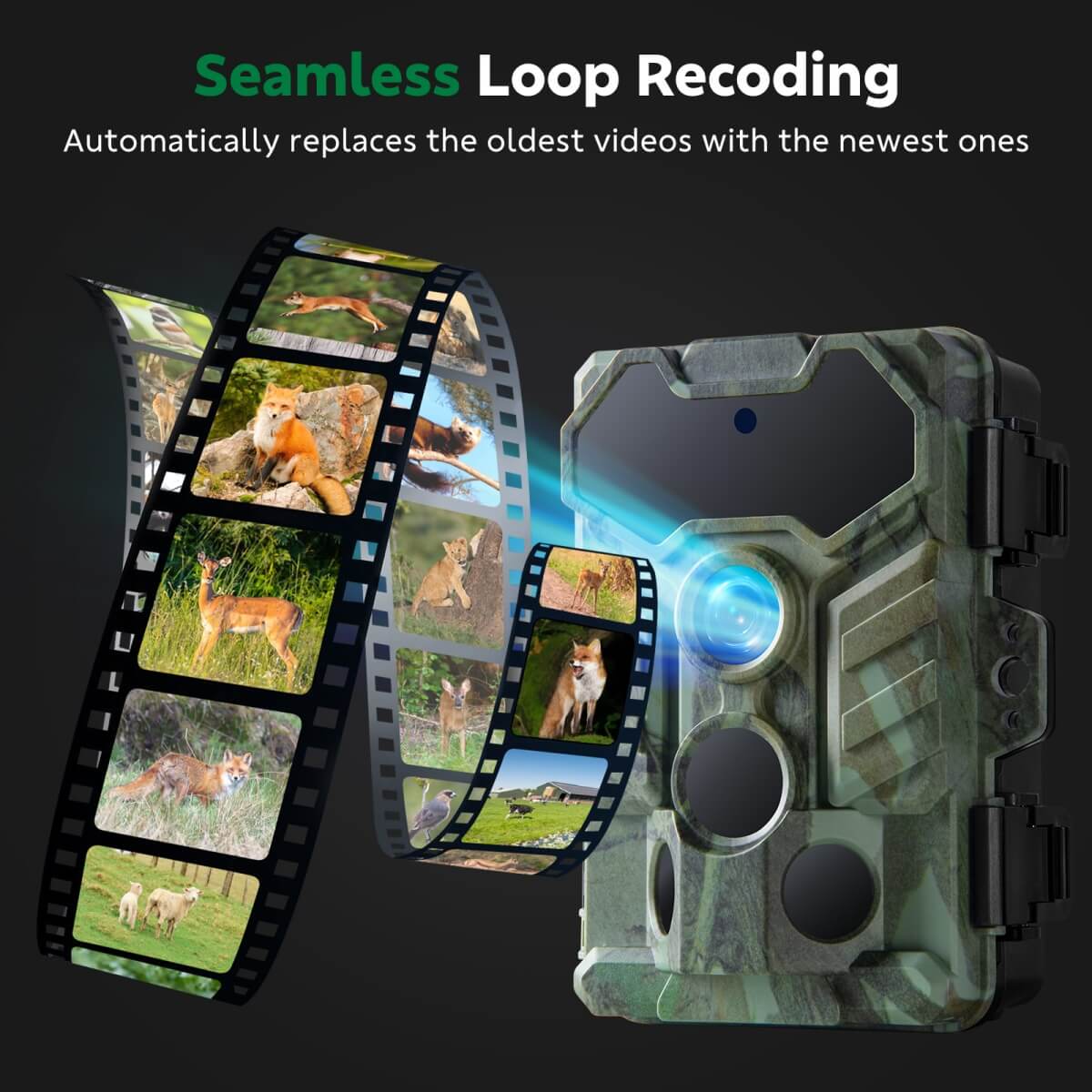Voopeak TC29 Wifi Trail Camera 130ยฐ Wide-Angle Wildlife Camera