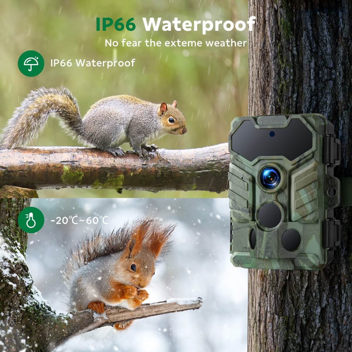 Voopeak TC29 Wifi Trail Camera 130ยฐ Wide-Angle Wildlife Camera