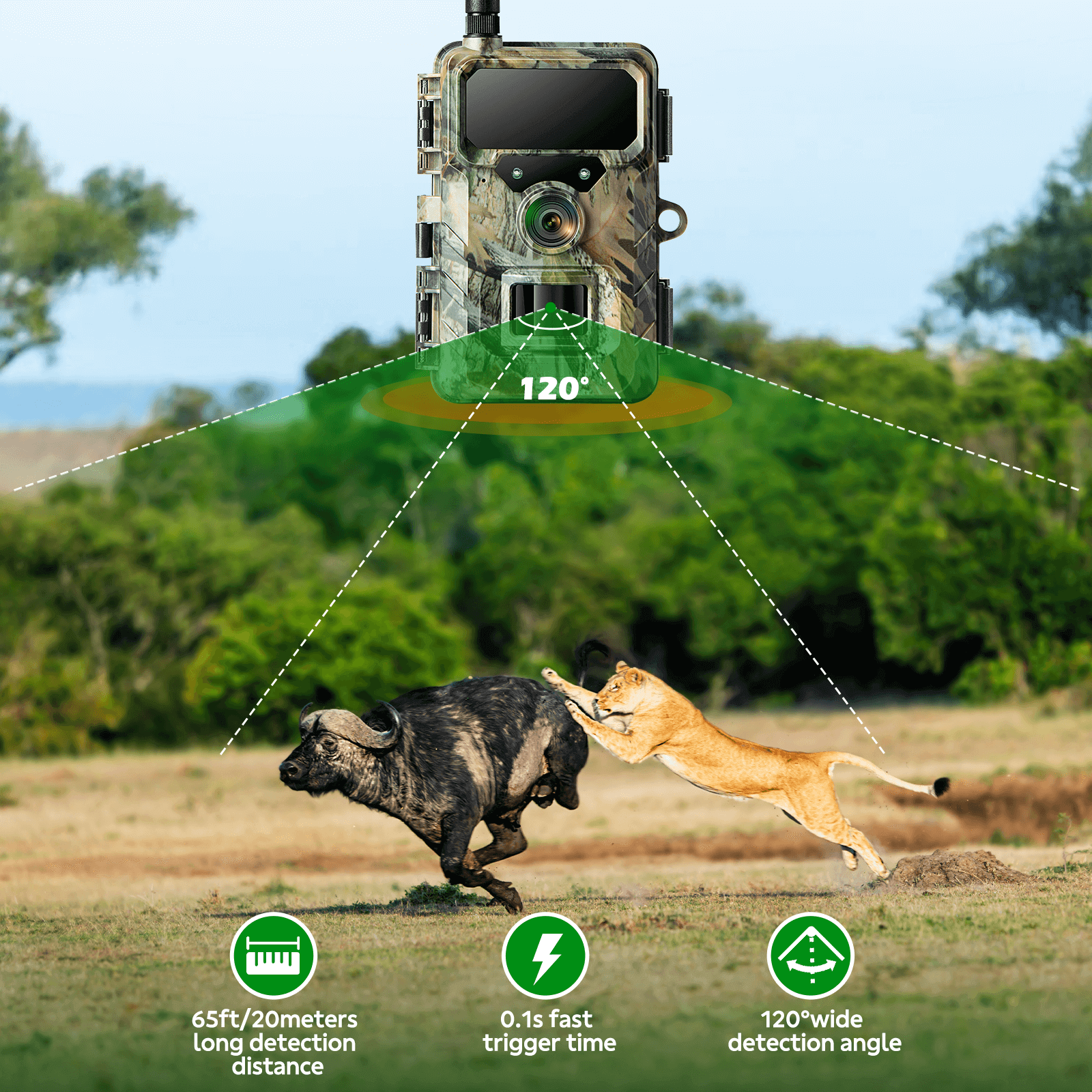 VOOPEAK TC31 Cellular Trail Camera 2.7K 32MP Hunting Camera