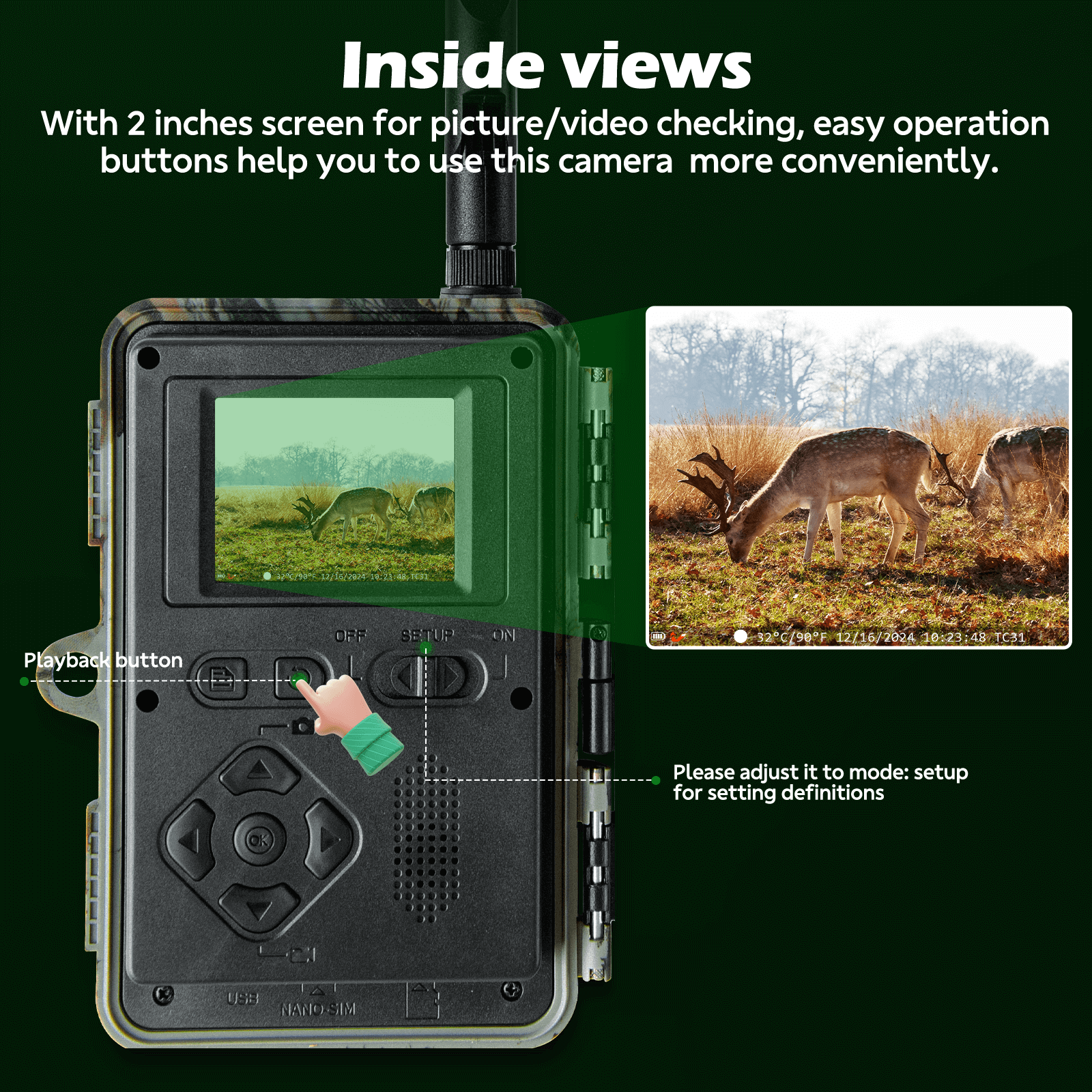 VOOPEAK TC31 Cellular Trail Camera 2.7K 32MP Hunting Camera