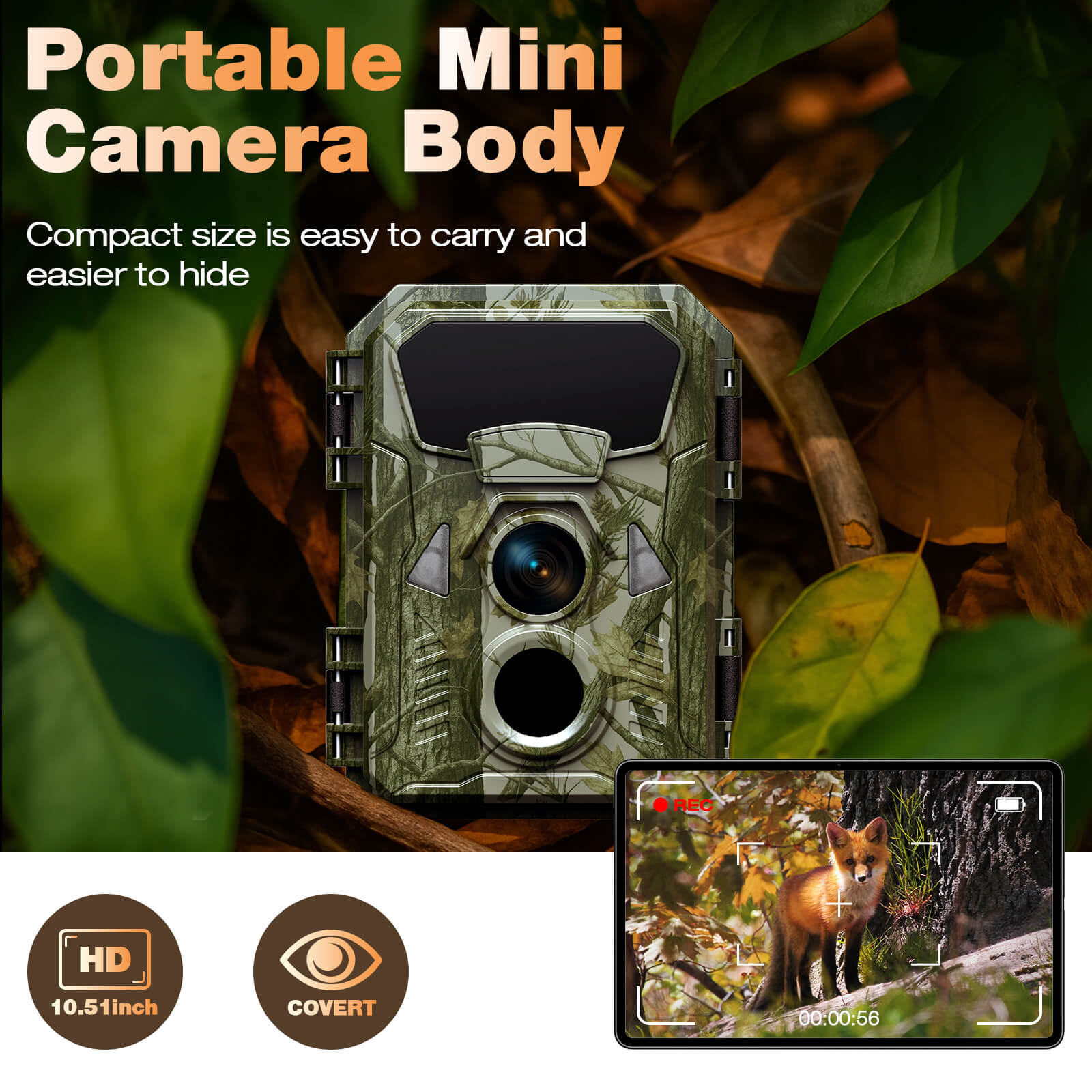 Voopeak TC33 Mini Wildlife 4K Trail Camera for Wildlife Monitoring