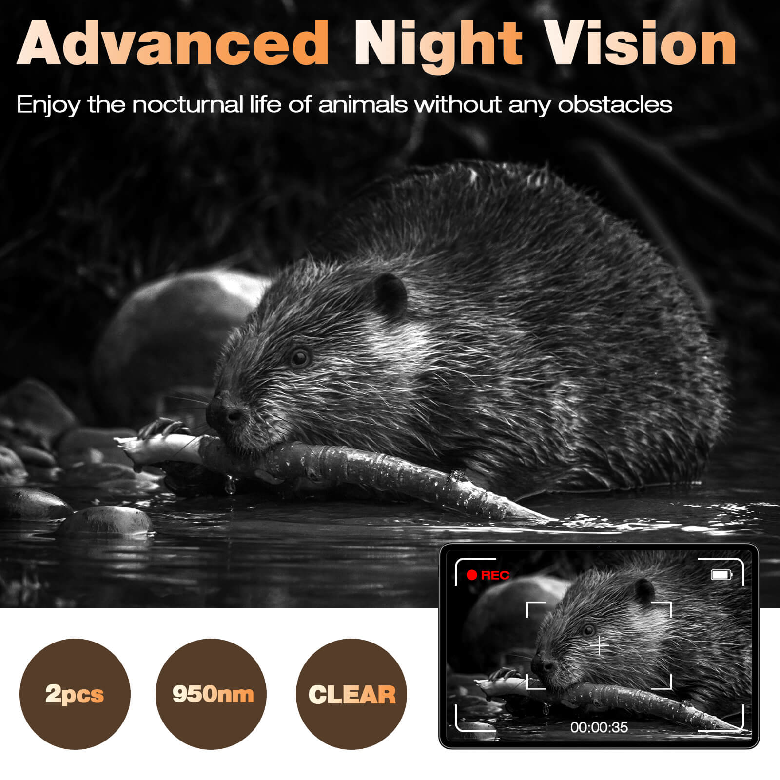 Voopeak TC33 Mini Wildlife 4K Trail Camera for Wildlife Monitoring