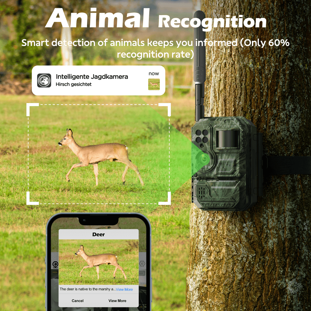 VOOPEAK TC35 4G Cellular Live Streaming Trail Camera with Color Night Vision