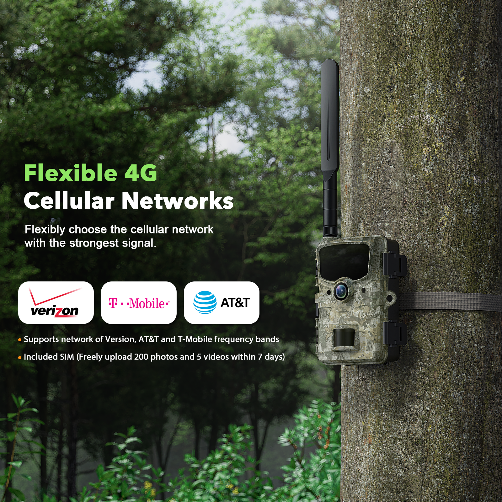 Celluar Trail Camera 4G LTE Wireless Game Camera 