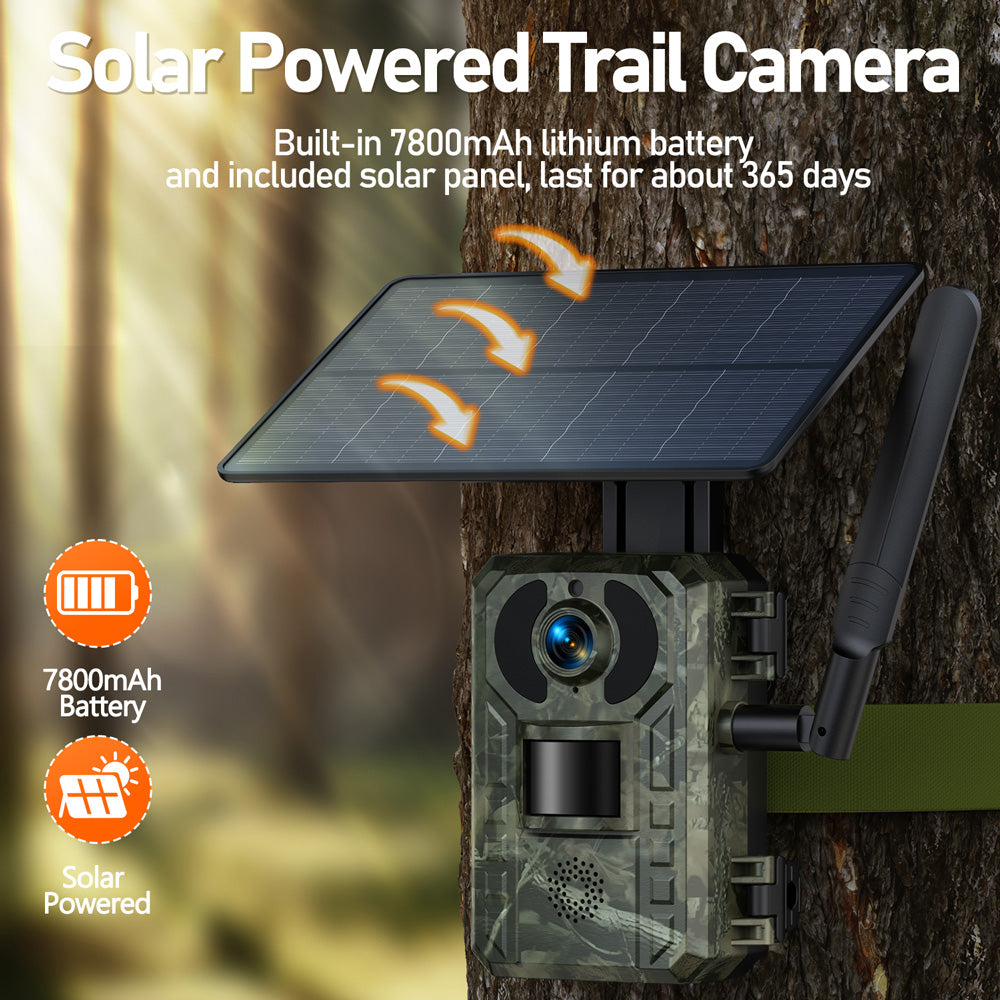 Solar No-Glow Cellular Trail Game Camera | Voopeak