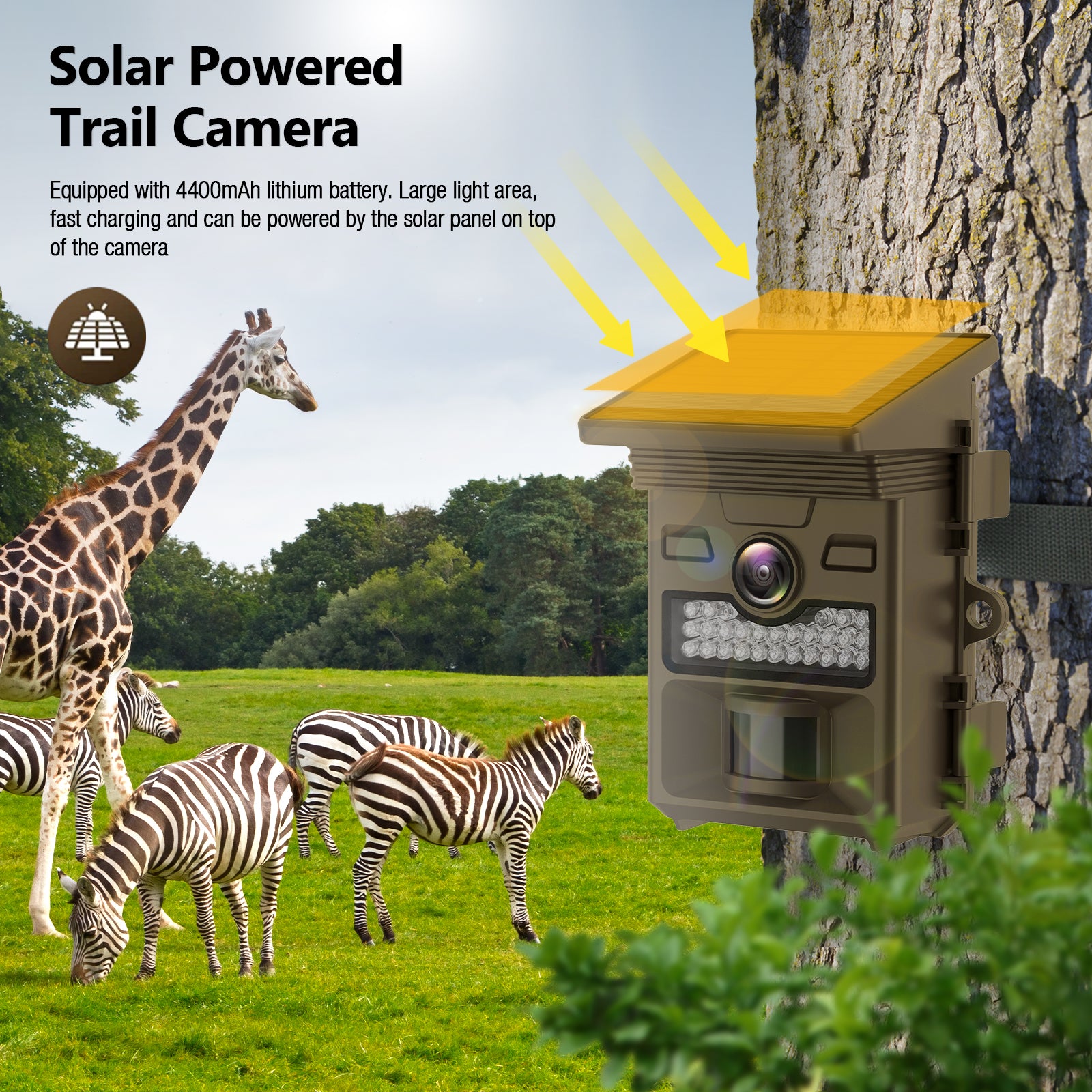 Voopeak TC19 32MP Solar Trail Game Camera With Three Power Supply Methods  (No Wifi)