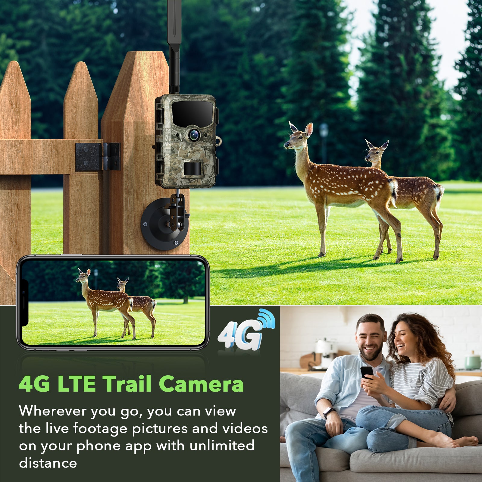 Celluar Trail Camera 4G LTE Wireless Game Camera 