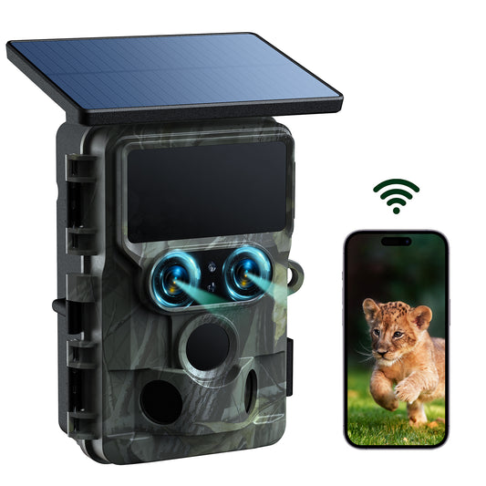 Dual Lens WiFi Solar Power Integrated Trail Camera 