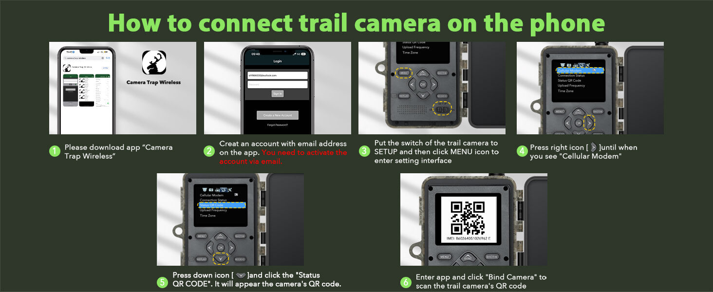 VOOPEAK TC20A 4G LTE Cellular Trail Cameras Wildlife Deer Game Camera(