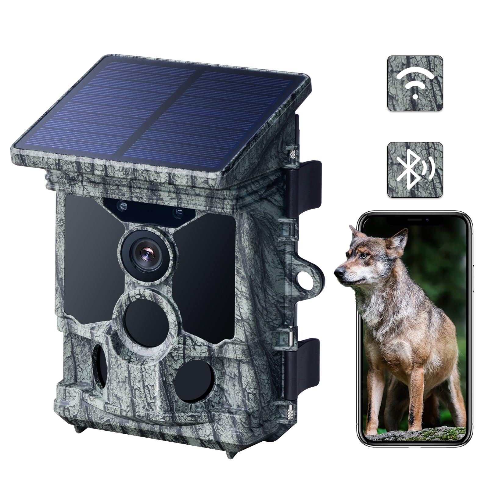 Voopeak TC08 4K WiFi Solar Powered 0.1s Trigger Trail Camera 2025 upgrade 100MP UHD mage