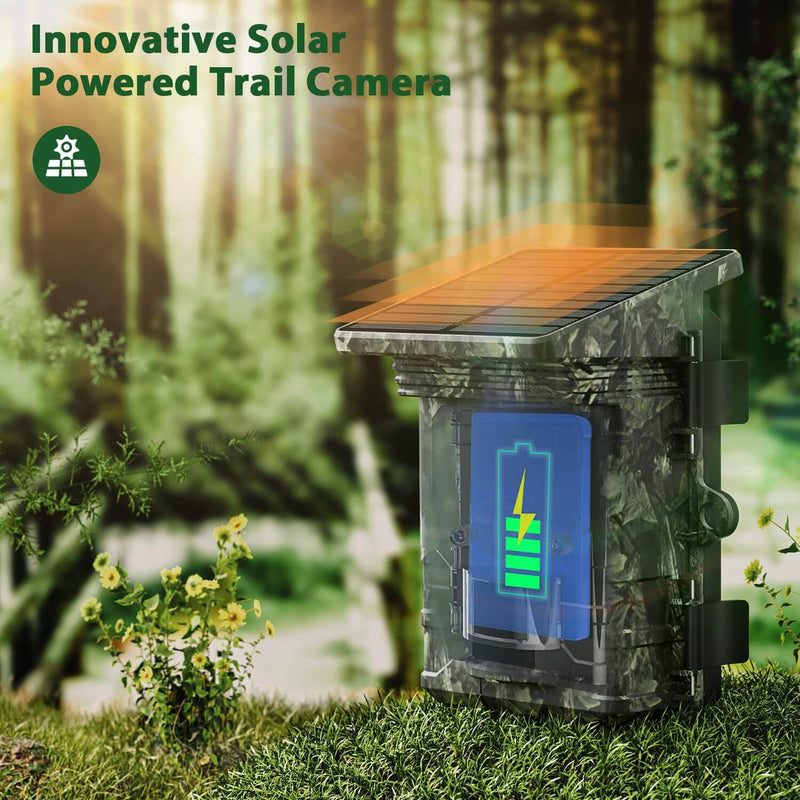 4K 46MP WiFi Bluetooth Solar Wildlife Game Camera