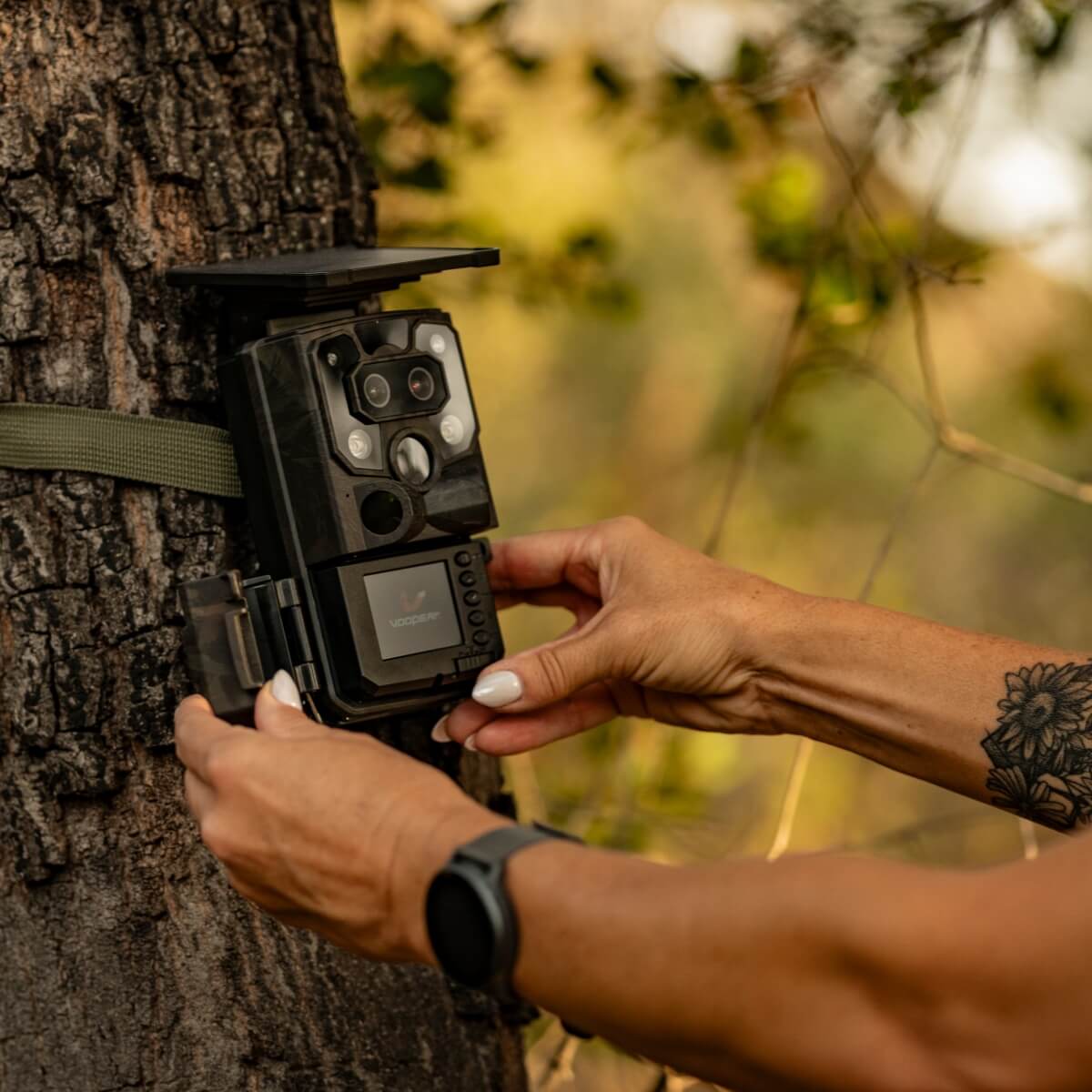 VOOPEAK TC37 4K 60MP High-Resolution Solarbetriebene WLAN-Wildkamera für Jagd und Wildtierbeobachtung