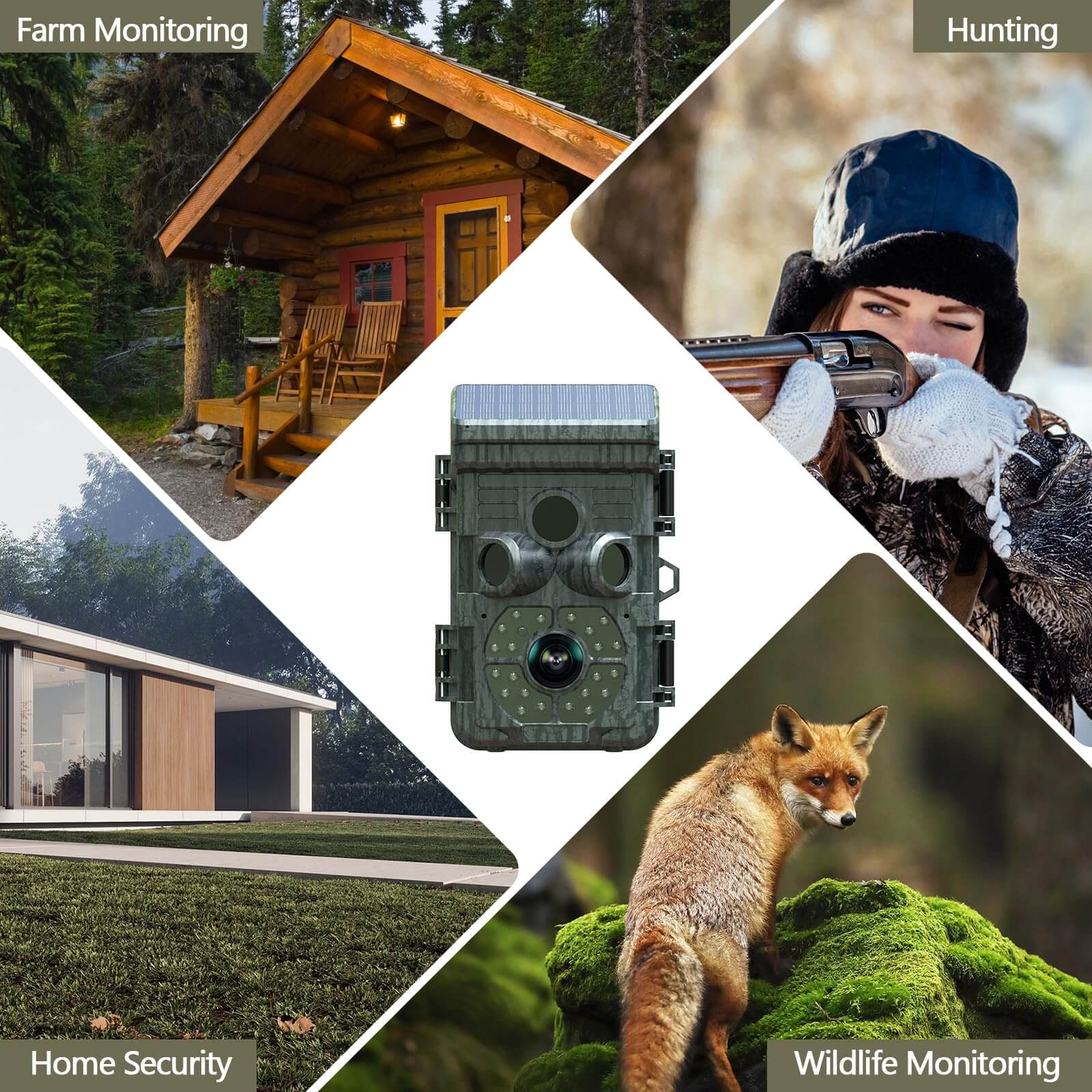 Voopeak TC28 Solar Powered WiFi Trail Camera with 850nm Night Vision