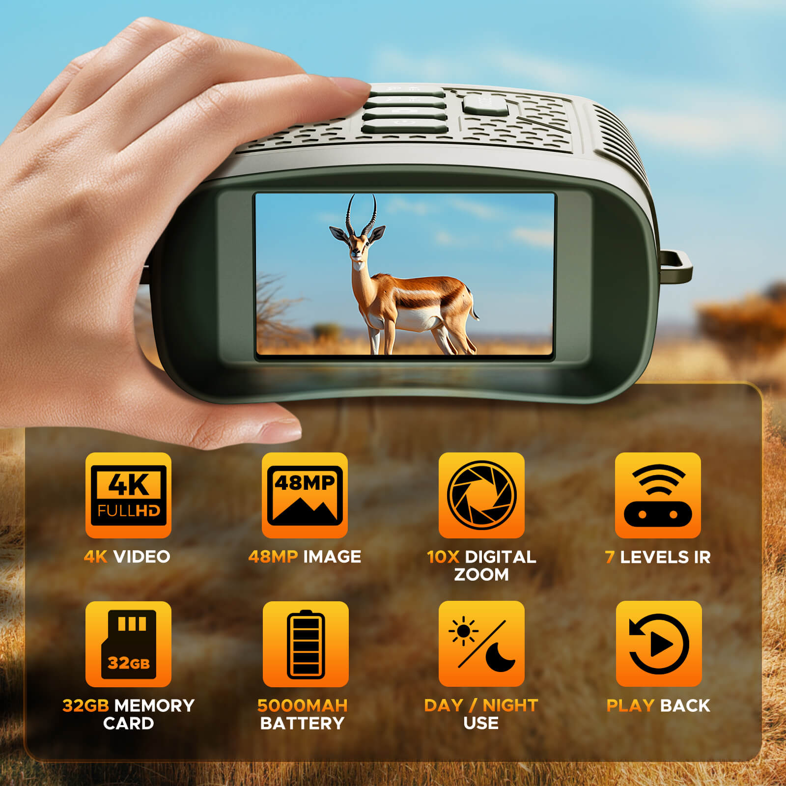 VOOPEAK NV02 4k Night Vision Goggles for Outdoor Camping Security