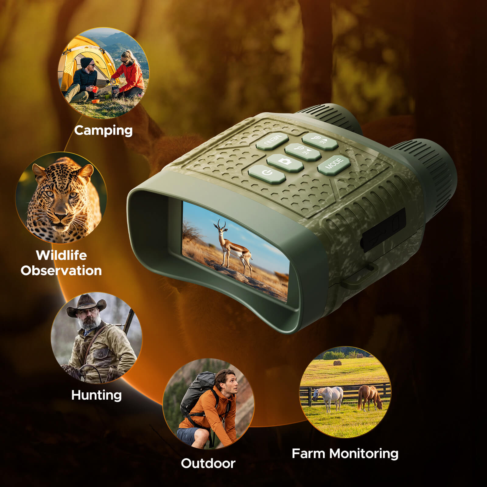 VOOPEAK NV02 4k Night Vision Goggles for Outdoor Camping Security