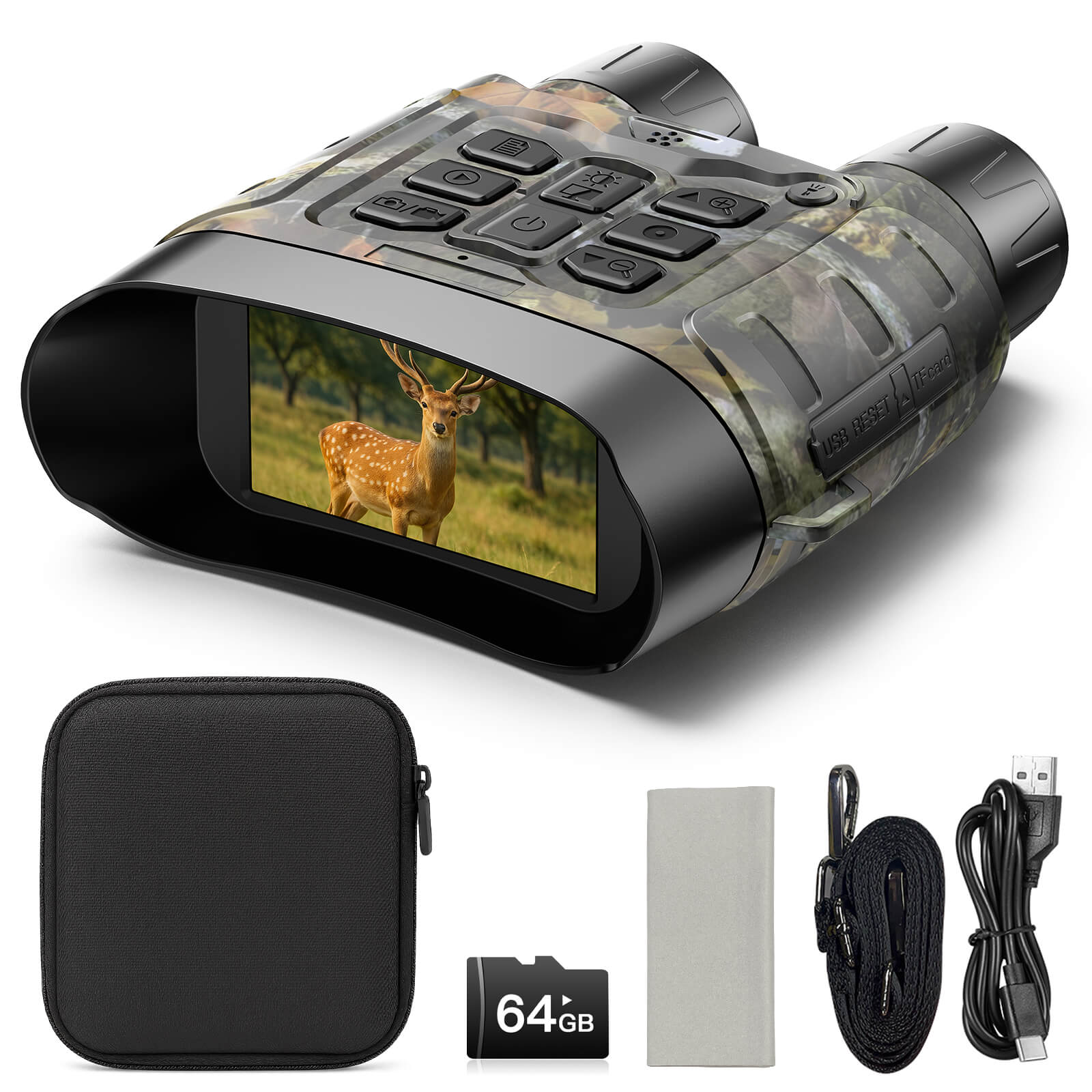 Voopeak NV03 Night Vision Goggles 4K Full Color Night Vision with 5000mAh Rechargeable Battery