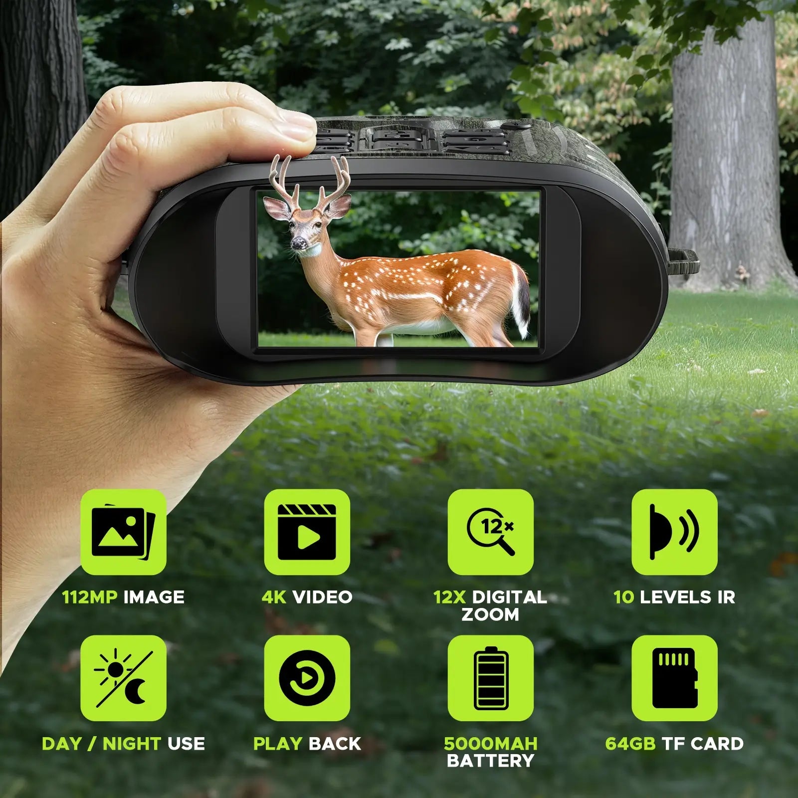 Voopeak NV01 Night Vision Goggles for Hunting, Camping & Security