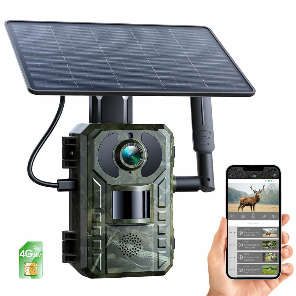 Voopeak TC25 2.5K 4G LTE Cellular Trail Camera With Live Streaming and No Glow Night Vision