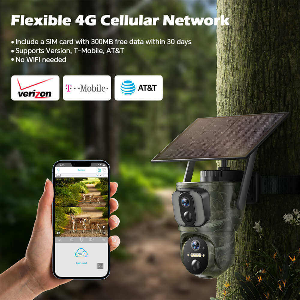360° Full View PTZ Solar Cellular Trail Camera For Security | Voopeak